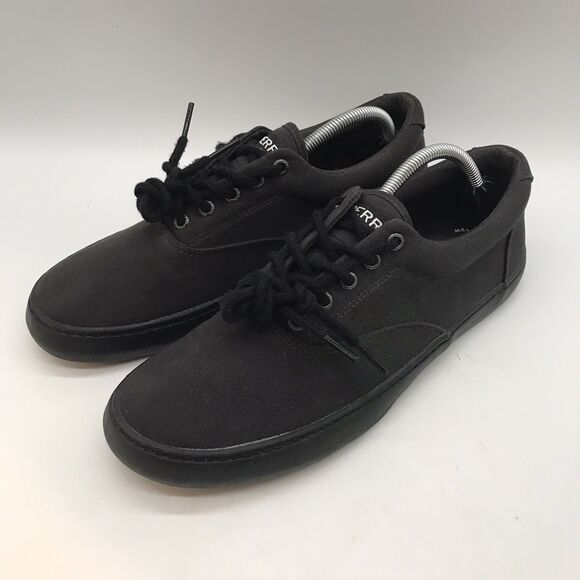 Sperry Top Sider Triple Black Skate Shoes Men's 10.5M Lace Up Low Top Sneakers - Picture 3 of 12